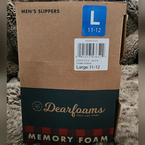 NEW!! Dearfoams Men's Clog Style Memory Foam Slippers Wool Blend - Picture 6 of 7